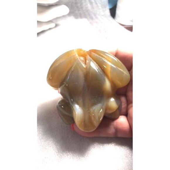 Druzy Agate Frog Carving - Picture 6 of 9
